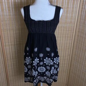 🔶Max Studio Black & White Embroidered Sundress Size XS